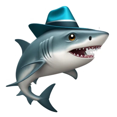 Tiburón con sombrero de copa sticker