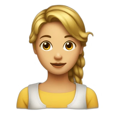 Fille sur poule sticker