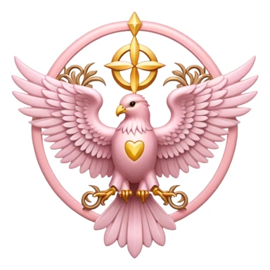 seraphim's emblem light pink sticker