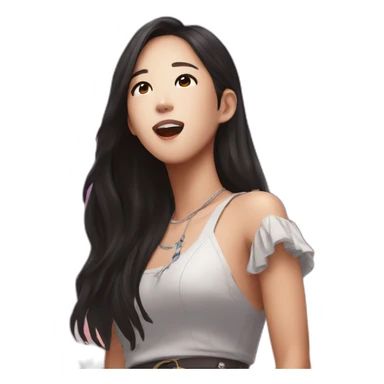 Kim jisoo singing in Coachella sticker