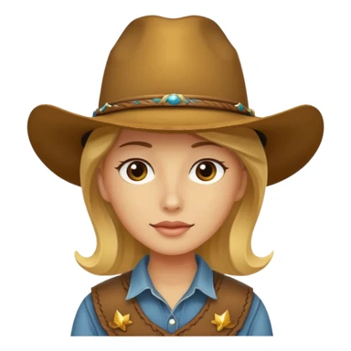 Golden with a western hat sticker