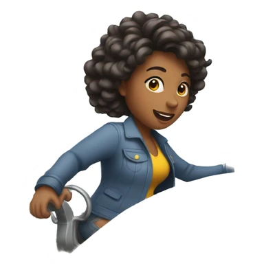 woman in rollercoaster sticker