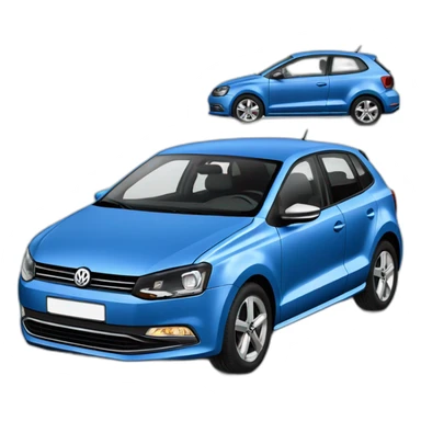 Volkswagen blue polo 6 sticker