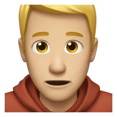 White man crying sticker