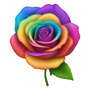 rainbow rose  sticker