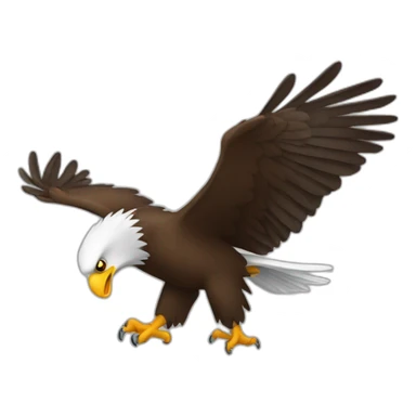 Making an eagle with 2 hands sticker