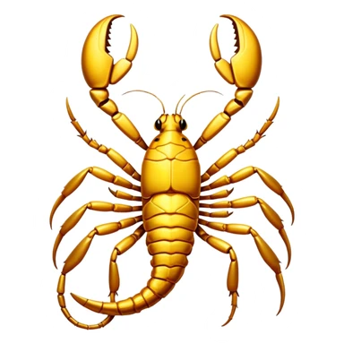 The scorpion is golden in color sticker