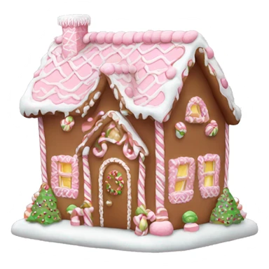 light pink gingerbread house luxury sticker