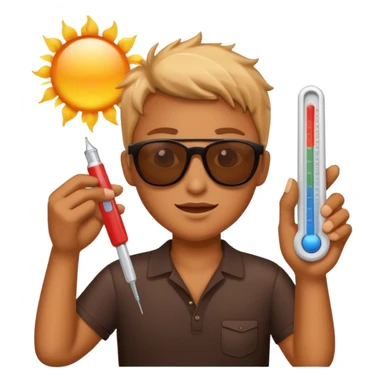 too high-temperature thermometers and the sun sticker