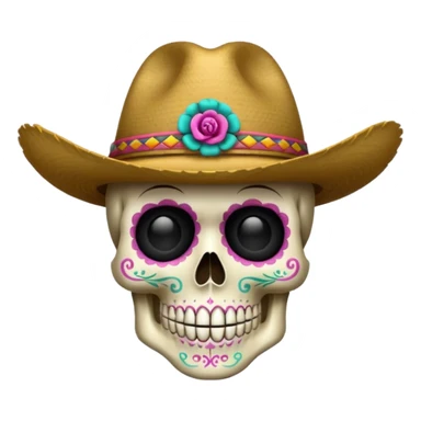 Quiero una calavera con su sombrero sticker