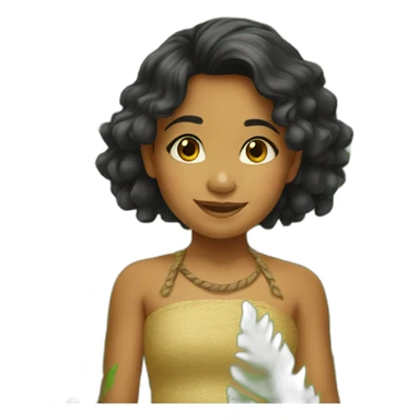 little tahitian girl sticker