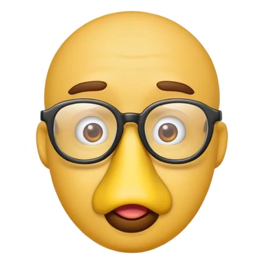 Emoji is with glasses digging in nose sticker