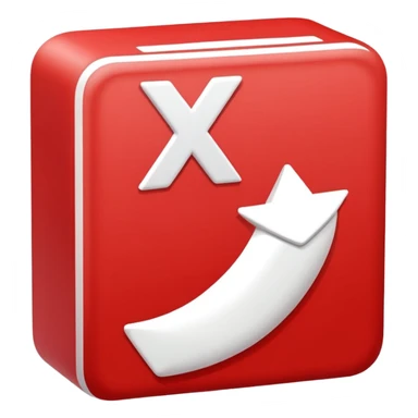 mach mir ein rotes viereck mit einem weißen x drinnen sticker