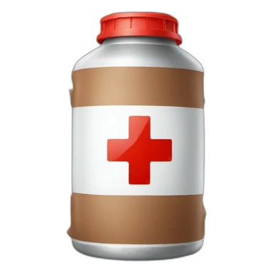 water can with red cross for prohibition sticker
