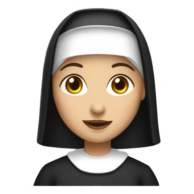 The flirty nun sticker