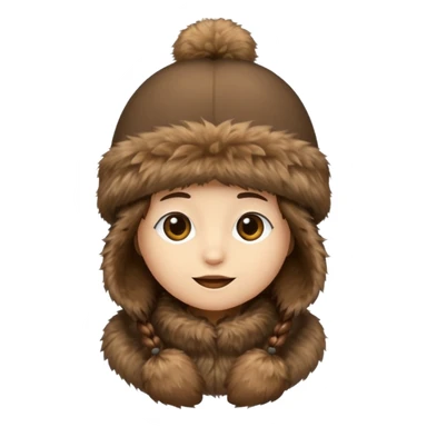 just fur hat   sticker