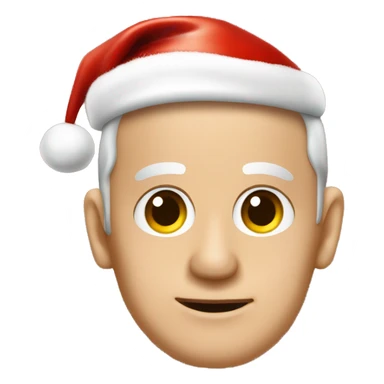 Benjamin Netanyahou with a x mas hat sticker