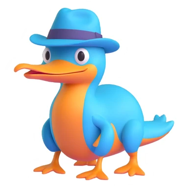 Perry the Platypus with fedora hat sticker