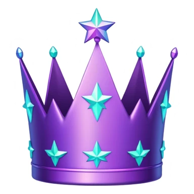 glitter Feeling purple cian crown shine star sticker