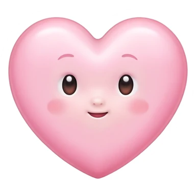 a light baby pink heart sticker