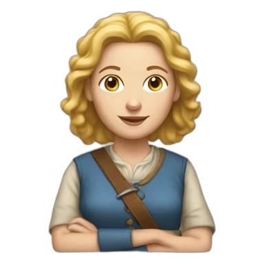 pioneer white woman sticker