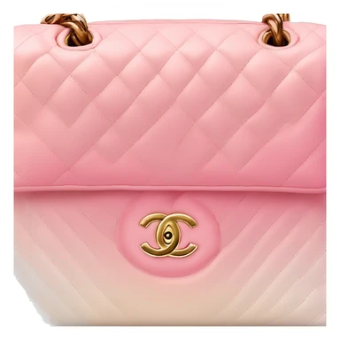Pastel pink gradient hue Chanel bag sticker