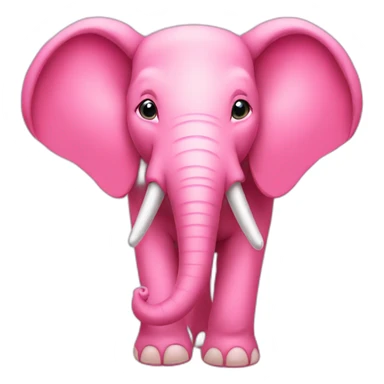 A pink elephant sticker