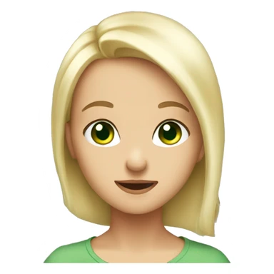 sweet blonde gaze very cute shy looking green eyes sticker