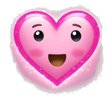 Pink Heart with sparkles  sticker