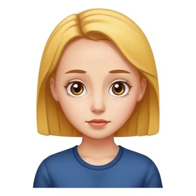 Girl with big forehead  sticker