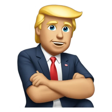 Donald Trump en train de se moquer sticker