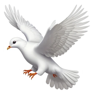 white pigeon flying sticker