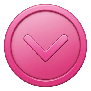 Design a Check Mark Box emoji (✅) that is pink and has a circul sticker