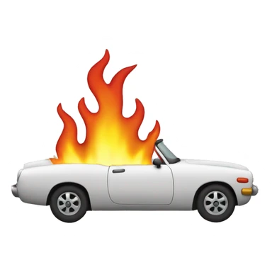 car with fire and name laura sticker