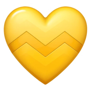 yellow heart with a chevron pattern sticker