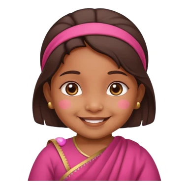 create a indian baby girl child sticker
