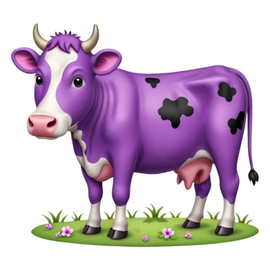 purple cow sticker