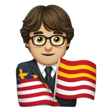 puigdemont bandera de españa sticker