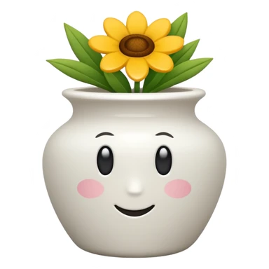 vaso branco sem flores sticker