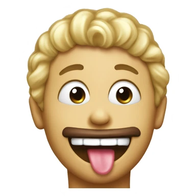 sticking out tounge with peace  sticker