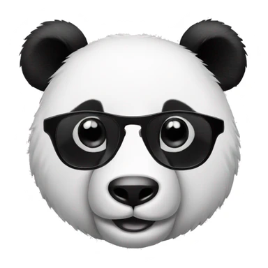 Oso panda con gafas  sticker