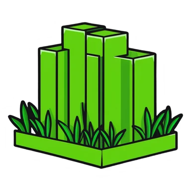 Minecraft grass block sticker