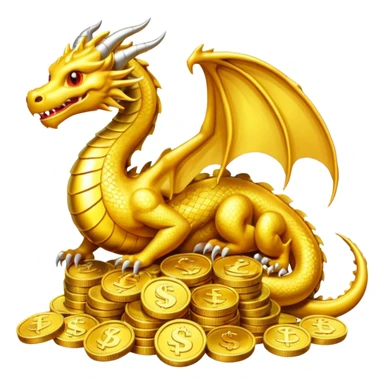 strack coins dragon sticker