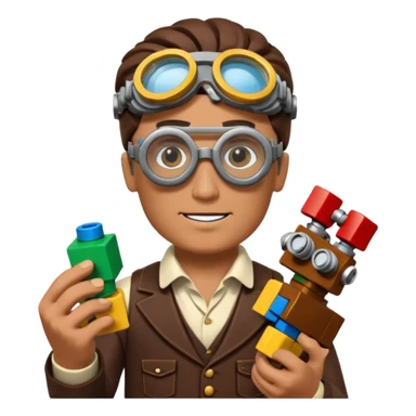 Steampunk Inventor lego sticker