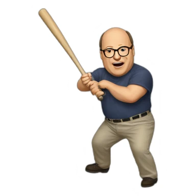 george costanza swinging bat sticker