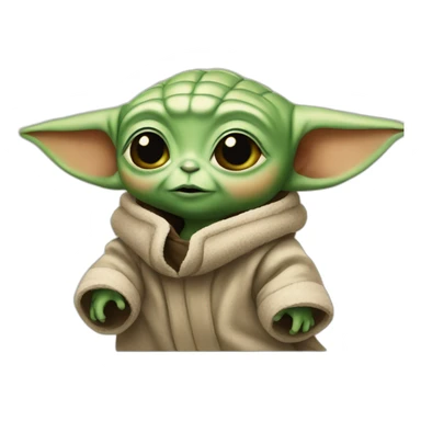 Baby yoda birthday sticker