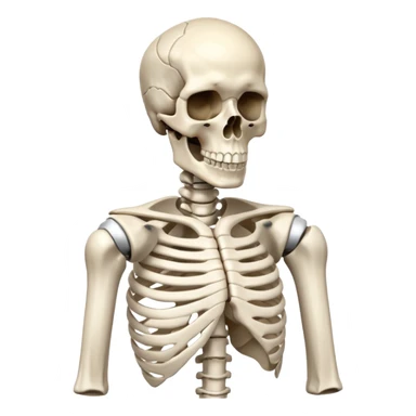 The bones of one shoulder sticker