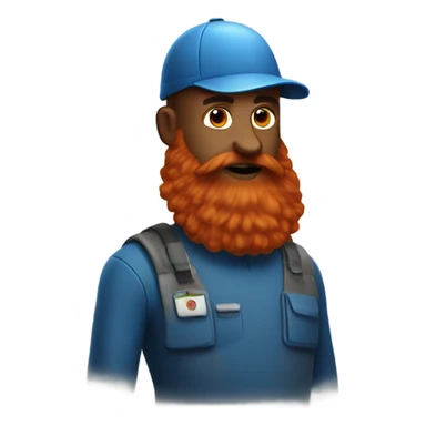 Elementary custodian with a long red beard  sticker