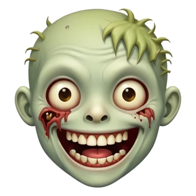 A cute and cheerful zombie is laughing hard sticker