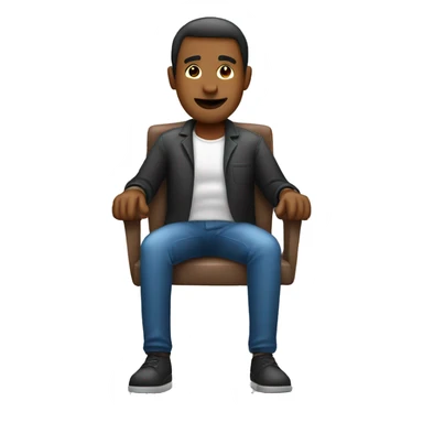 man in time out chair sticker